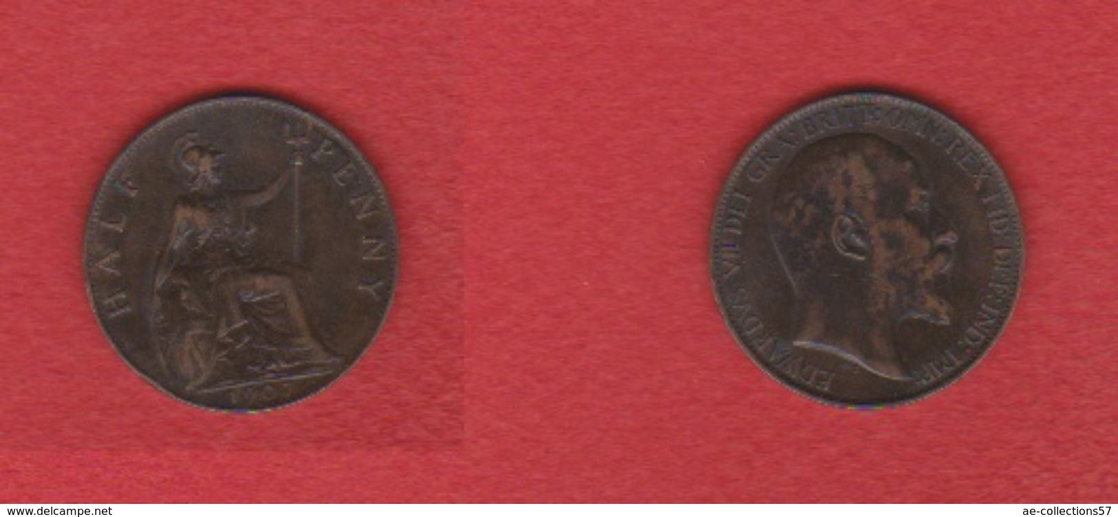 Grande Bretagne  / KM 793.2 / 1/2 Penny 1907 / TTB - C. 1/2 Penny