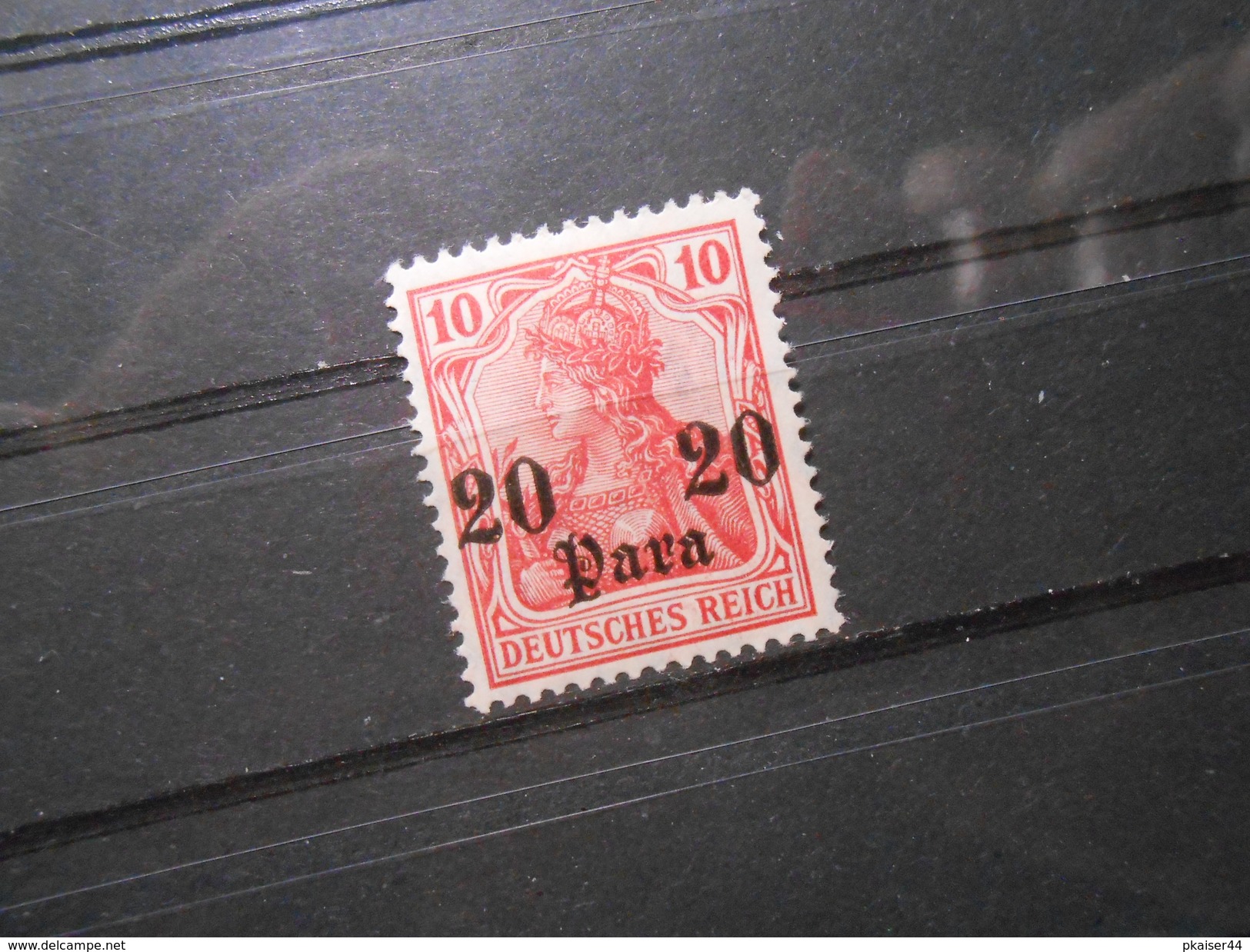 D.R.37b  20PAauf10Pf* Deutsche Auslandpostämter (Türkei) 1911 - Mi 8,00 € - RS Dünne Stelle - Turchia (uffici)