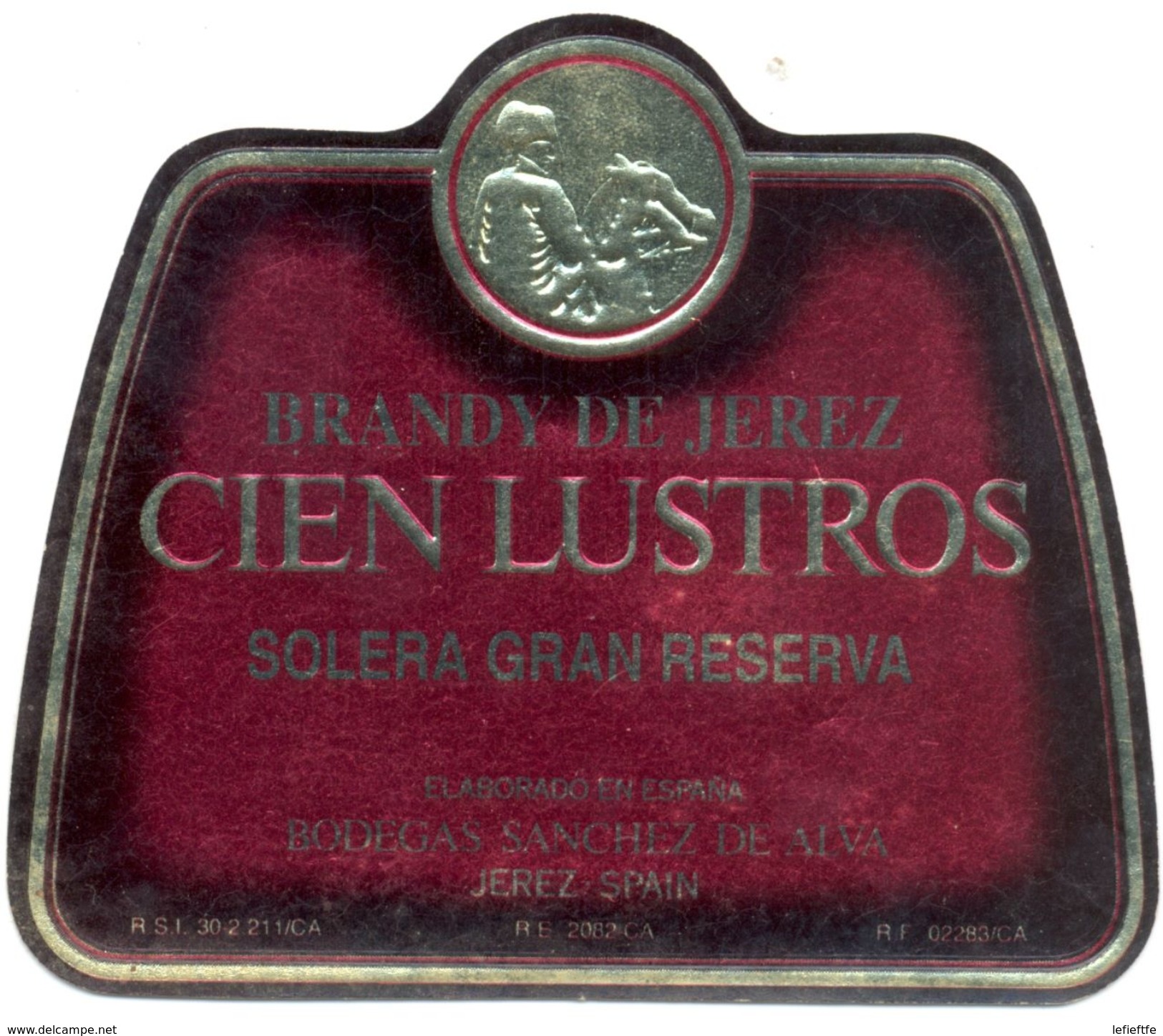 1358 - Espagne - Andalousie - Brandy De Jerez - Cien Lustros - Solera Gran Reserva - Bodegas Sanchez De Alva Jerez - Autres & Non Classés