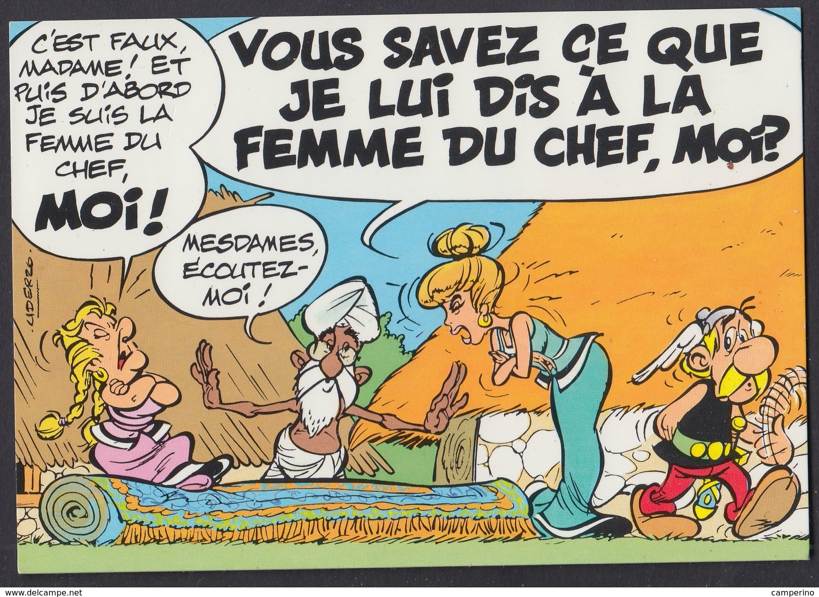 Série Asterix Uderzo " Asterix Chez Rahazade " Carte Postale - Bandes Dessinées
