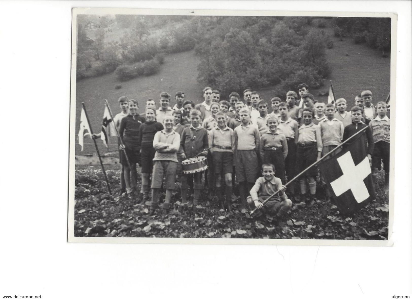 17834 -  Basel  Groupe De Jeunes 1er Août 1935 Tambour  (Format 10X15) - Autres & Non Classés