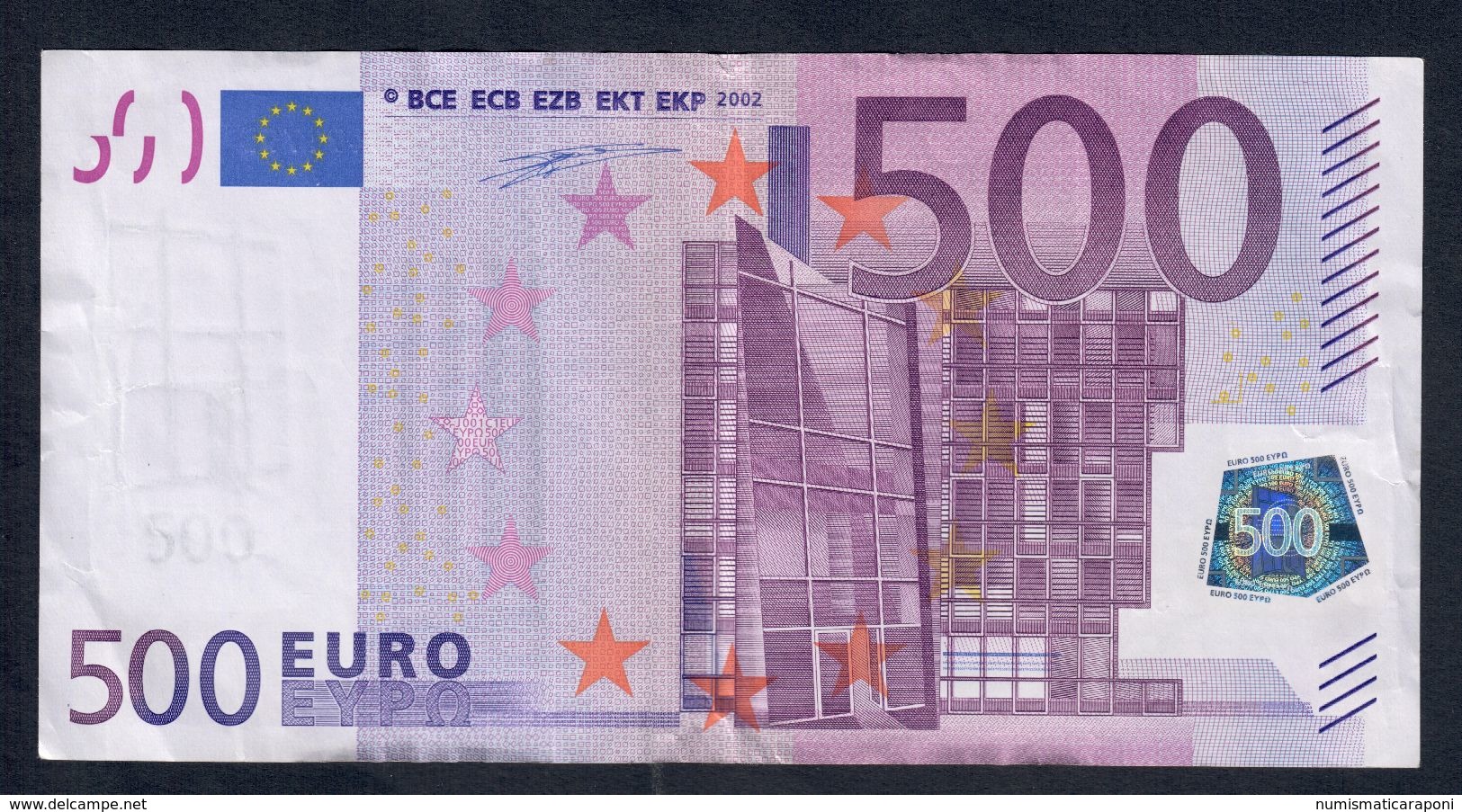 500 € ITALIA DUISENBERG  Circulated  J001C1EU  Cod.€.261 - 500 Euro