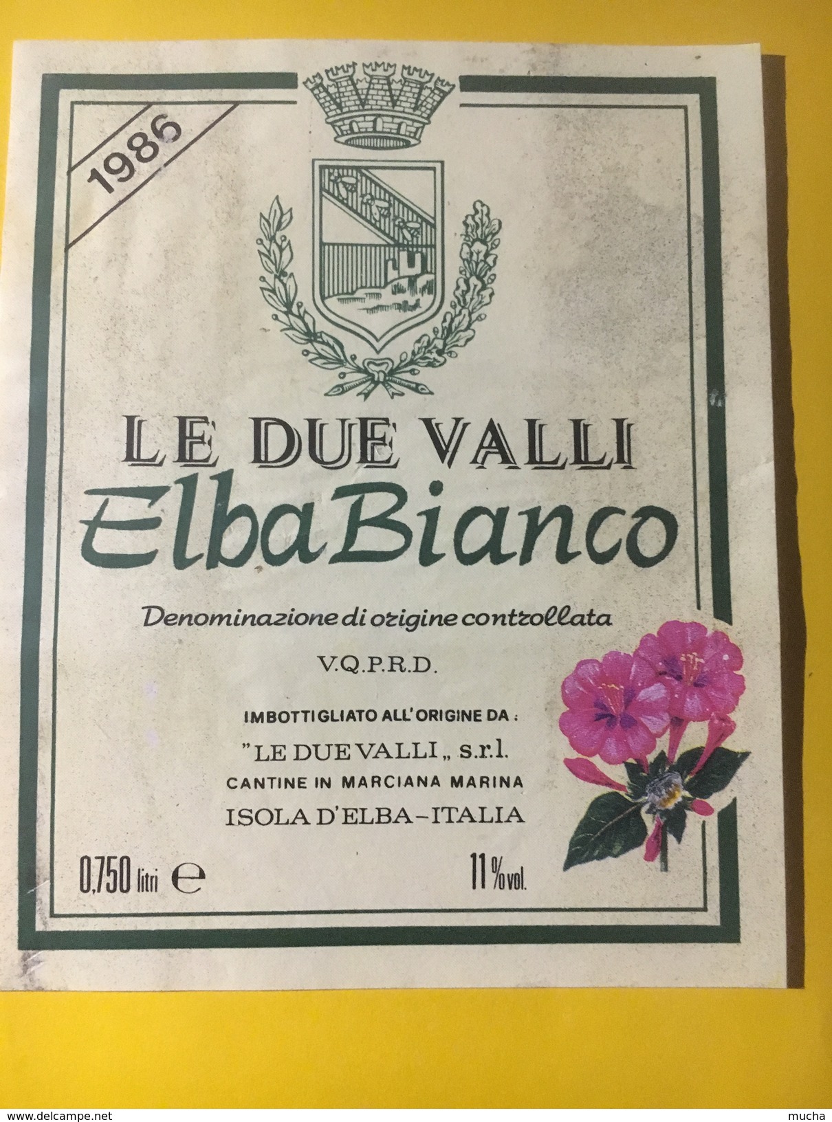 5502 -  Le Due Valli Elba Bianco 1986 Italie - Fleurs