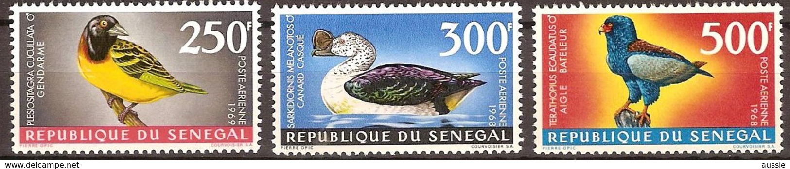 Senegal 1968 Yvertn° PA 65-67 *** MNH Cote 30 Euro Oiseaux Vogels Birds - Sénégal (1960-...)