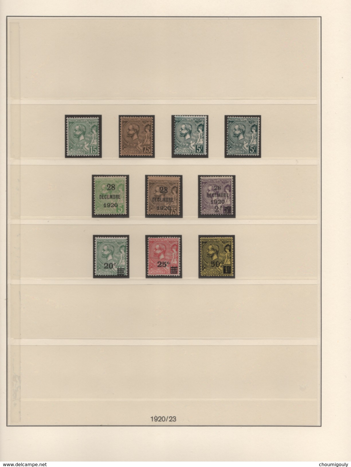 MONACO EXCEPTIONNELLE COLLECTION NEUFS Xx 1885 A 1944 COMPLETE SAUF UN TIMBRE !! - Collections, Lots & Séries