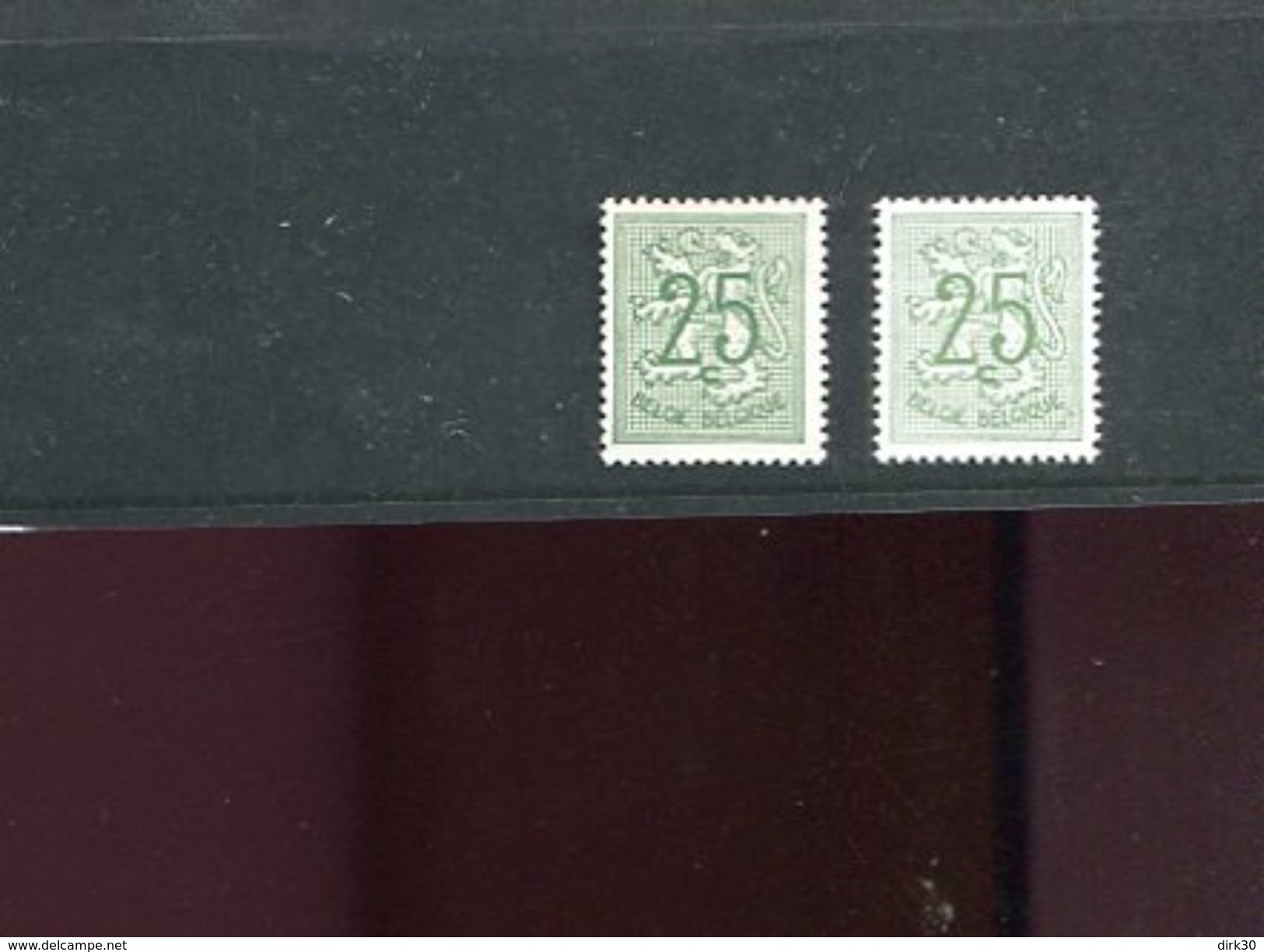 Belgie Heraldieke Leeuw 1368b Wit Papier Perfect OCB 275€ + 852 Dof Papier Ter Vgl RRR Mnh - 1951-1975 Heraldic Lion