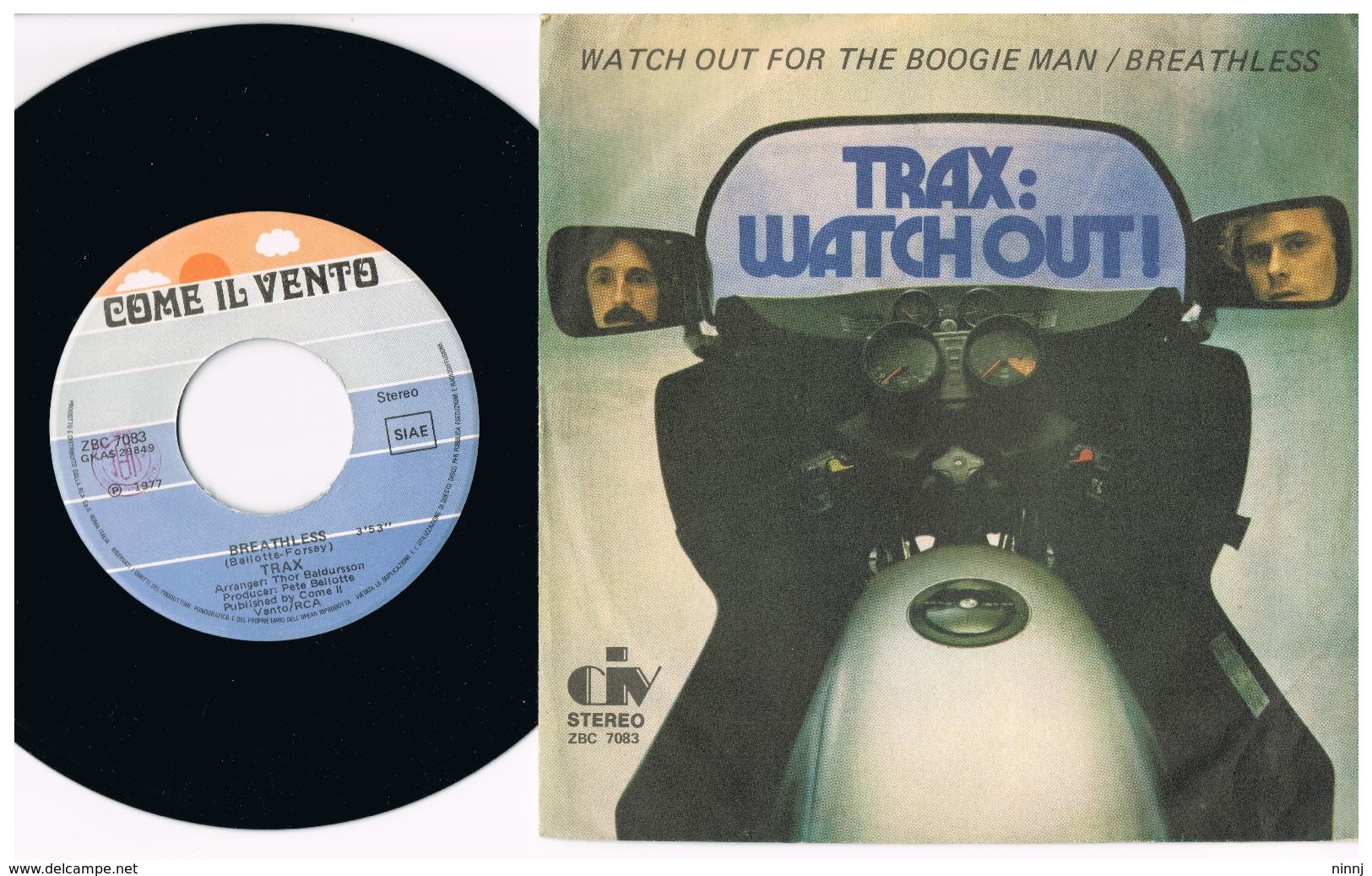 8 - Italia  - 45 Giri - Watch Out For The Boogie Man TRAX - Breathless - Complete Collections