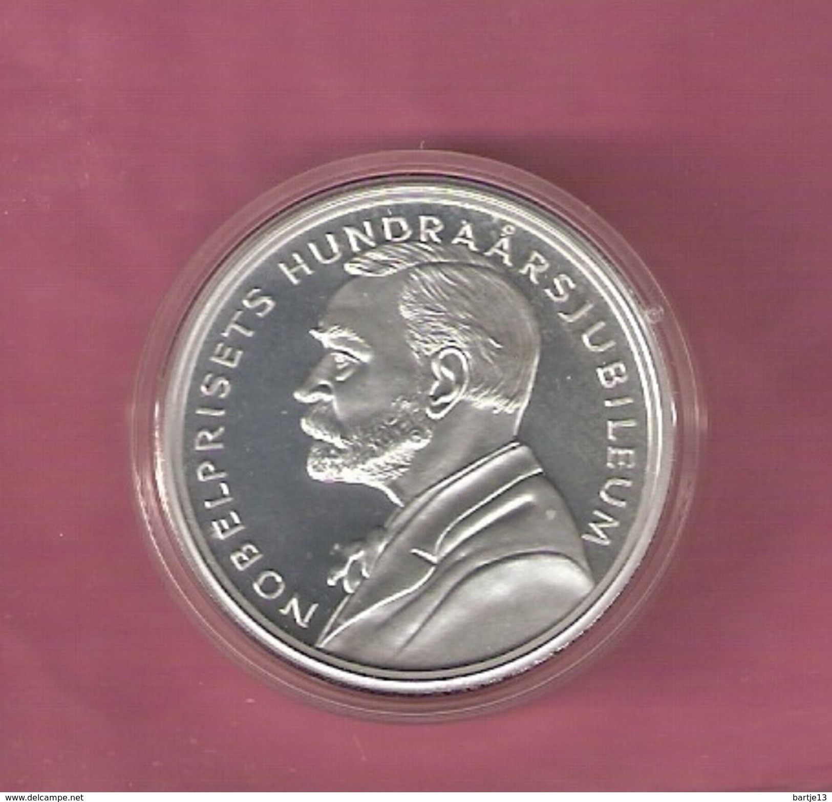 ZWEDEN 200 KRONER 2001 SILVER 100TH ANN. NOBELPRICE KM929 - SPOTS ONLY ON CAPSEL - Zweden