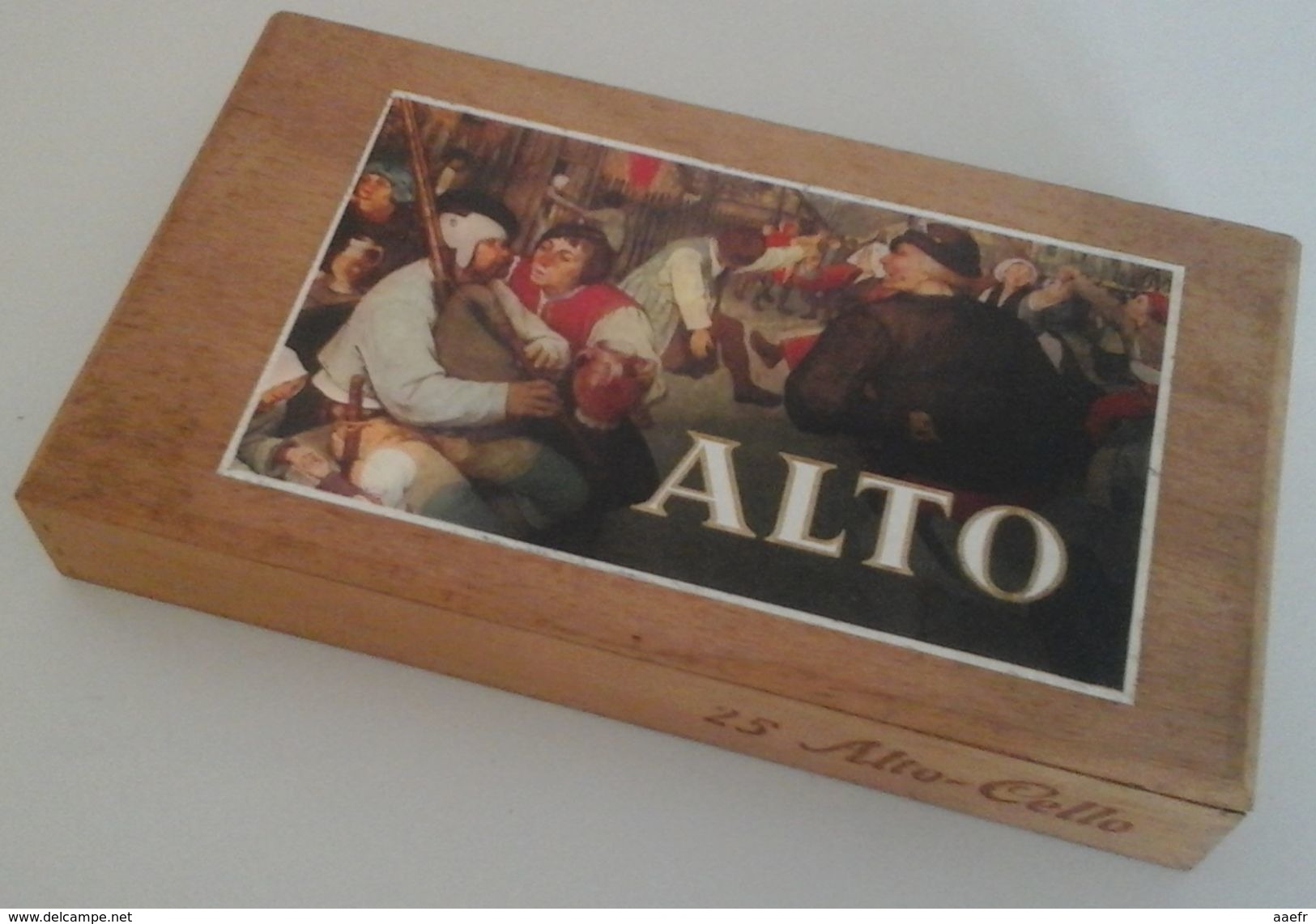 Boîte à Cigares En Bois ALTO - CELLO , Serie Brueghel - Empty Tobacco Boxes