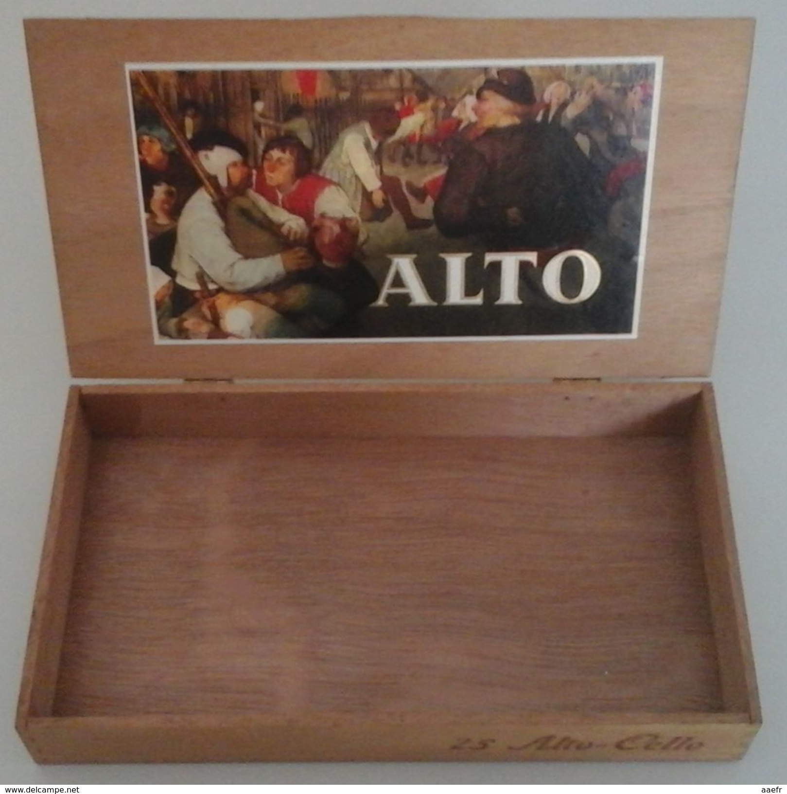 Boîte à Cigares En Bois ALTO - CELLO , Serie Brueghel - Boites à Tabac Vides