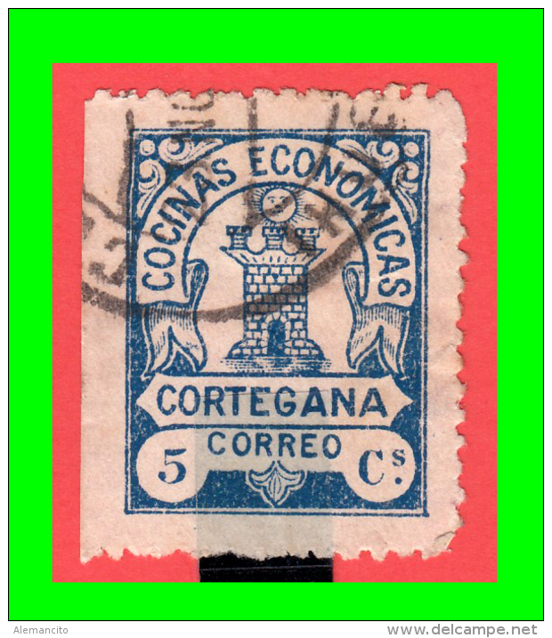 ESPAÑA  SELLO ** COCINAS ECONOM ICAS ** 5 CTS  CARTAGENA    (   RARISIMO  ) - Fiscali-postali