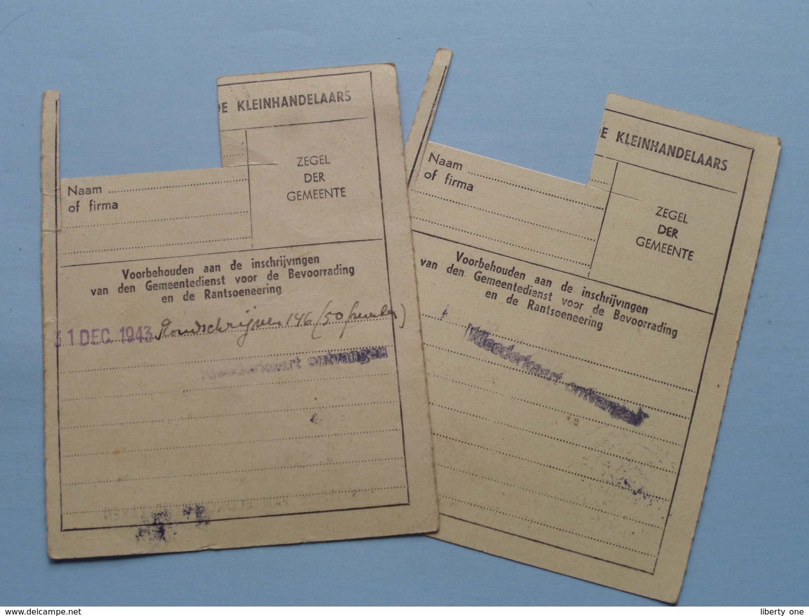 1942 - 43 Rantsoeneeringskaart > Antwerpen ( Zie Foto's Voor Detail AUB ) ! - Gebührenstempel, Impoststempel