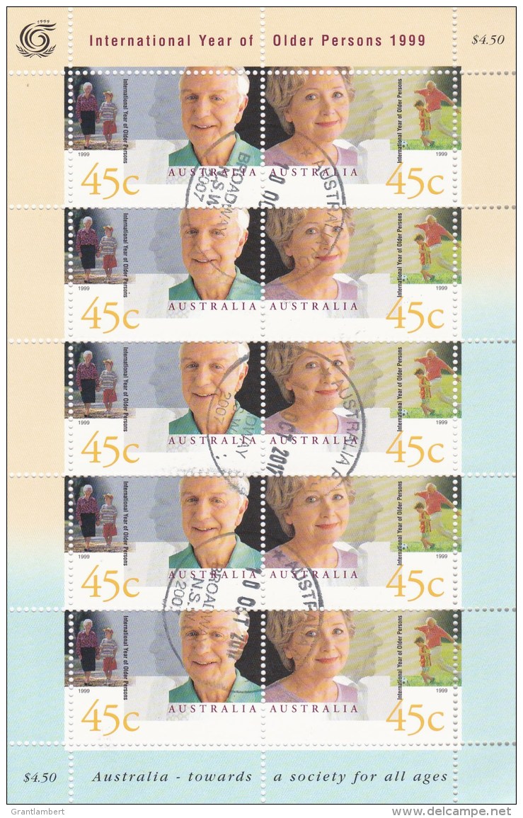 Australia 1999 International Year Of Older Persons Sheetlet CTO - Used Stamps