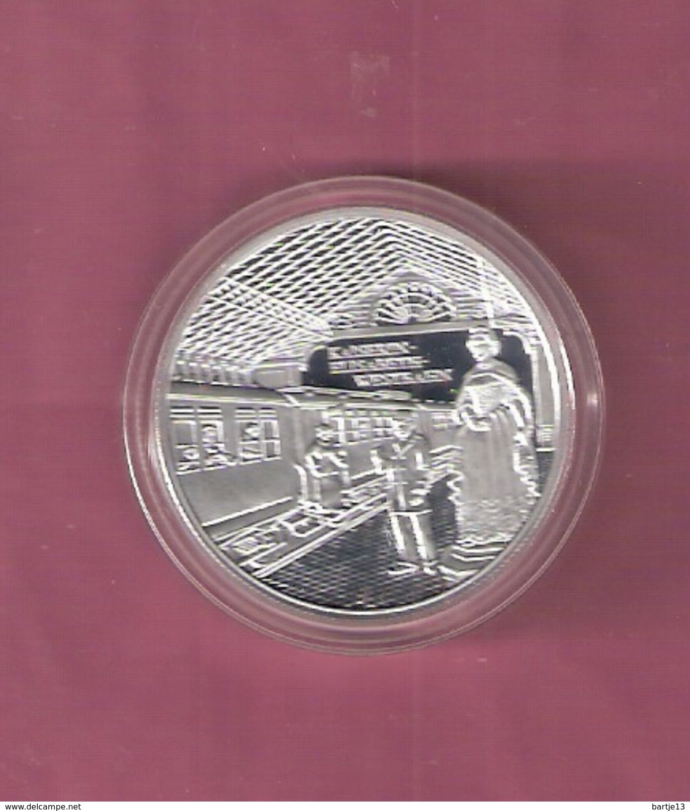 OOSTENRIJK 20 EURO 2008 SILVER PROOF SOUTHERN RAILWAYS TRAIN - SPOTS ONLY ON CAPSEL - Autriche