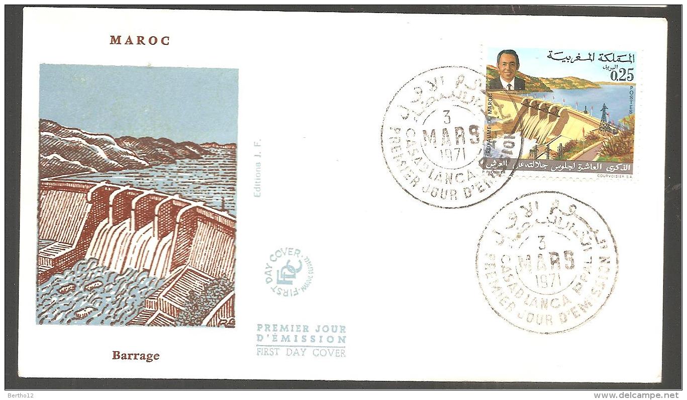 FDC    1971  BARRAGE - Morocco (1956-...)