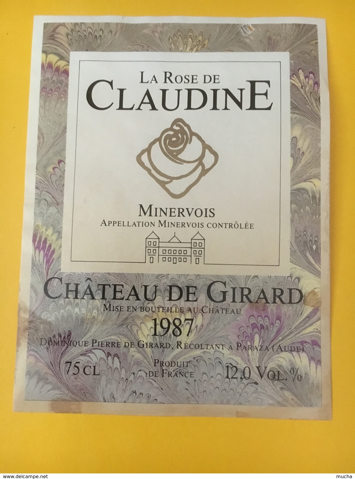 5522 -  La Rose De Claudine Minervois Château De Girard 1987 - Flores