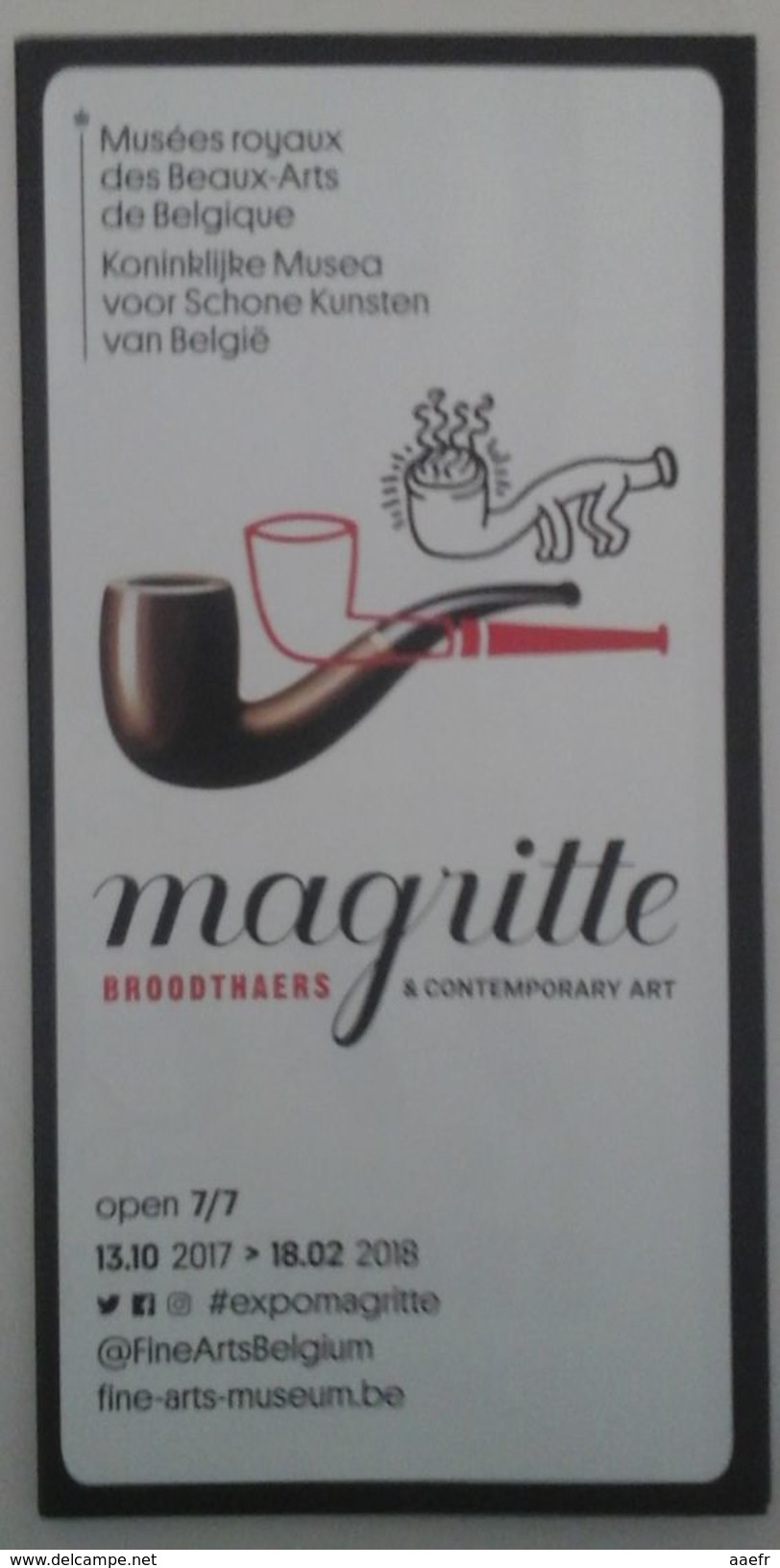 Magritte,  Broothaers & Contemporary Art - Musées Royaux Des Beaux-arts De Belgique - 2017 - Manifesti