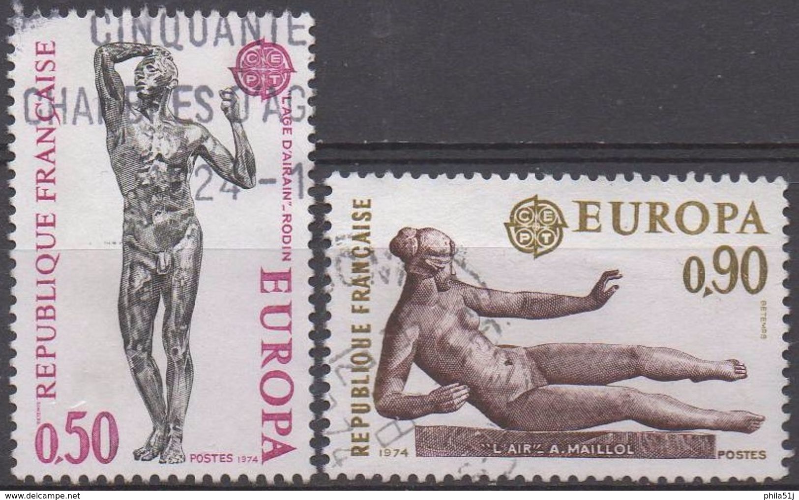 EUROPA  FRANCE  N°1789/1790__OBL VOIR SCAN - 1974