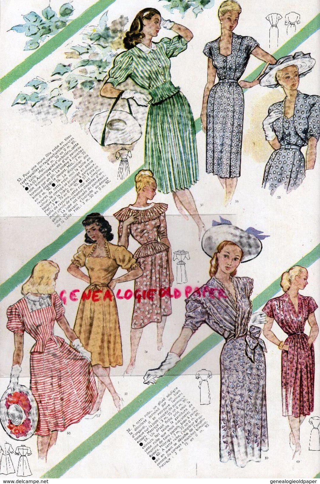 REVUE MODES & TRAVAUX- MAI 1947- MODE-DESSIN DELANO-MAUD ROSER-LE MONNIER-GILBERT ORCEL-ROBERT PIGUET- VALOIS-SCANDALE - Fashion