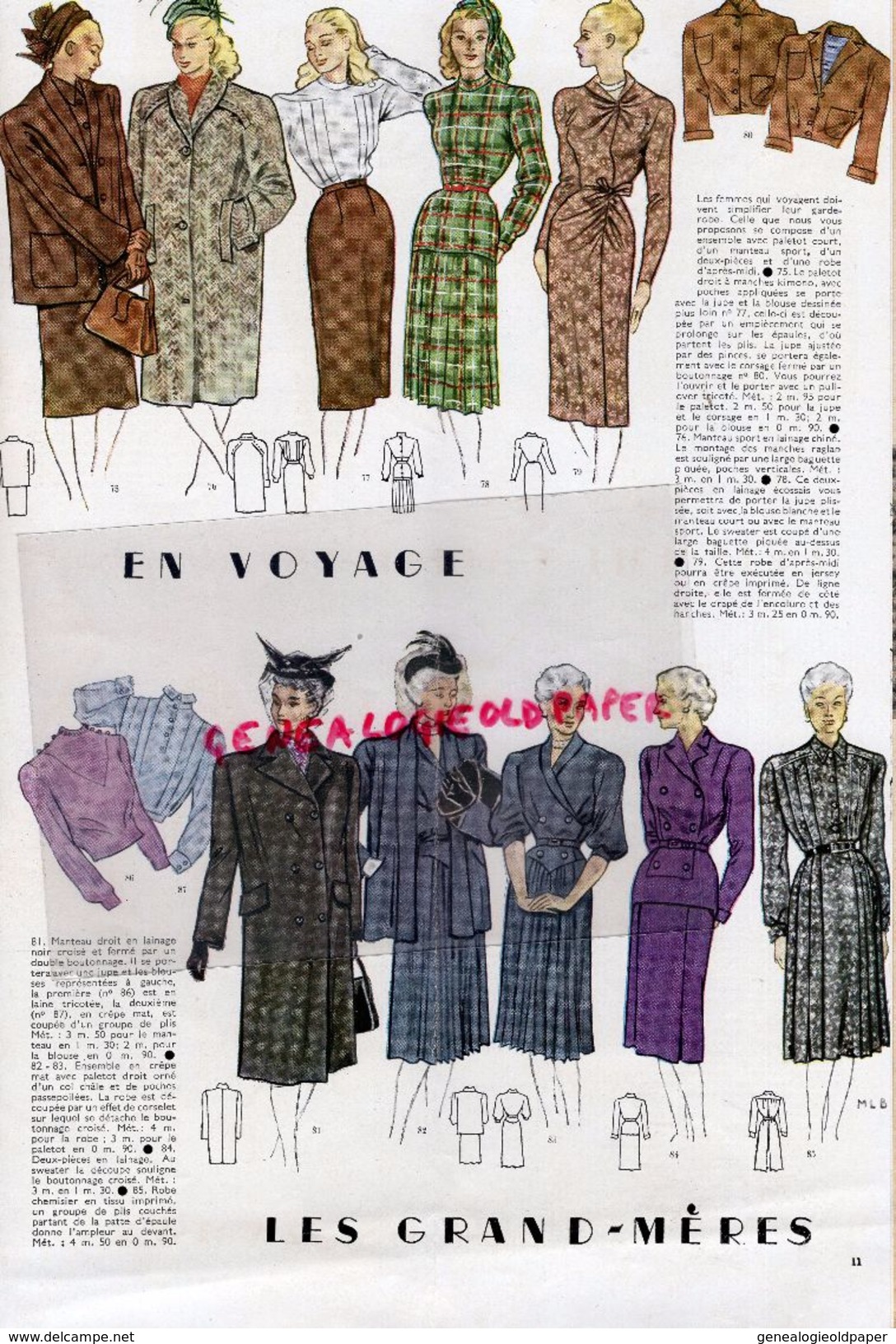 REVUE MODES & TRAVAUX- AVRIL 1947-N° 558- PIERRE PAGES-LANVIN-PAQUIN-LUCIEN LELONG-COTY   MODE - Fashion