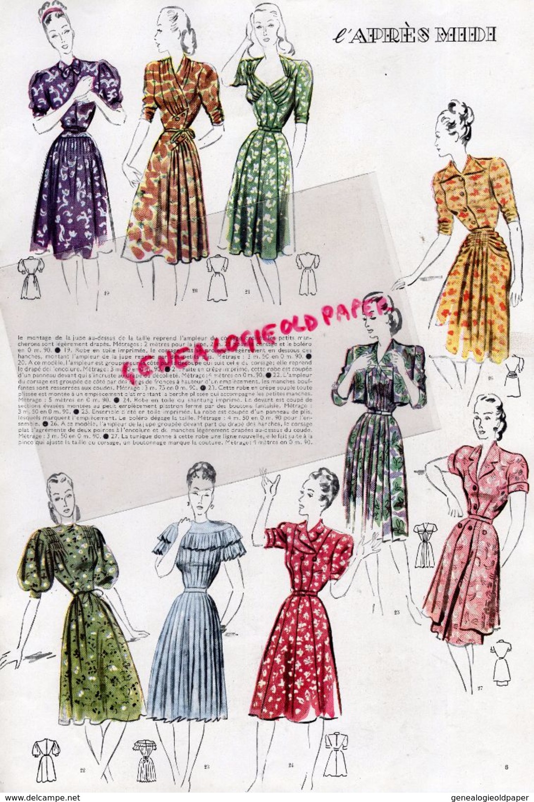 REVUE MODES & TRAVAUX- JUILLET AOUT 1946- N° 553- MARCEL ROCHAS-MAGGY ROUFF-LANVIN ROBERT PIGUET- - Mode