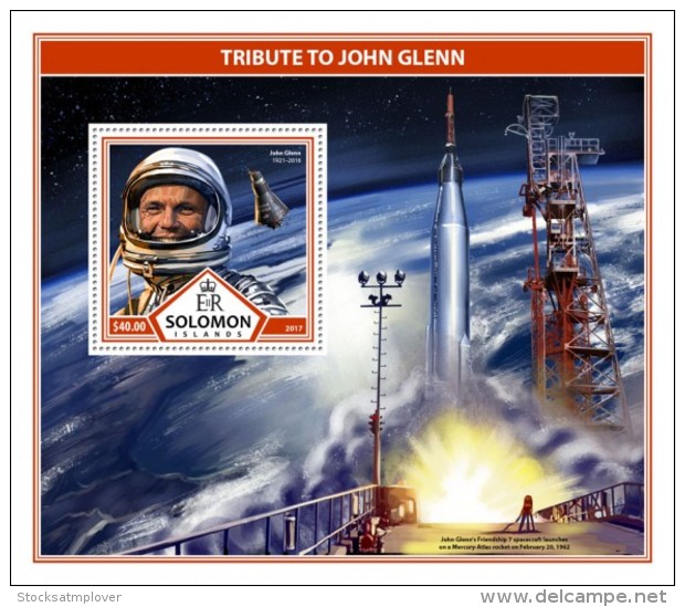 SOLOMON ISLANDS 2017 Space John Glenn - Solomon Islands (1978-...)