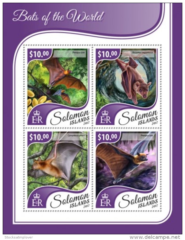 SOLOMON ISLANDS 2017 Bats Of The World - Salomon (Iles 1978-...)