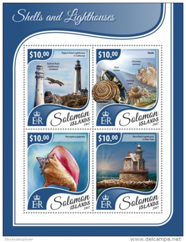 SOLOMON ISLANDS 2017 Shells And Lighthouses - Solomoneilanden (1978-...)