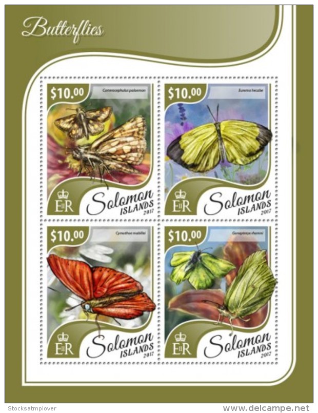 SOLOMON ISLANDS 2017 Butterflies - Solomon Islands (1978-...)