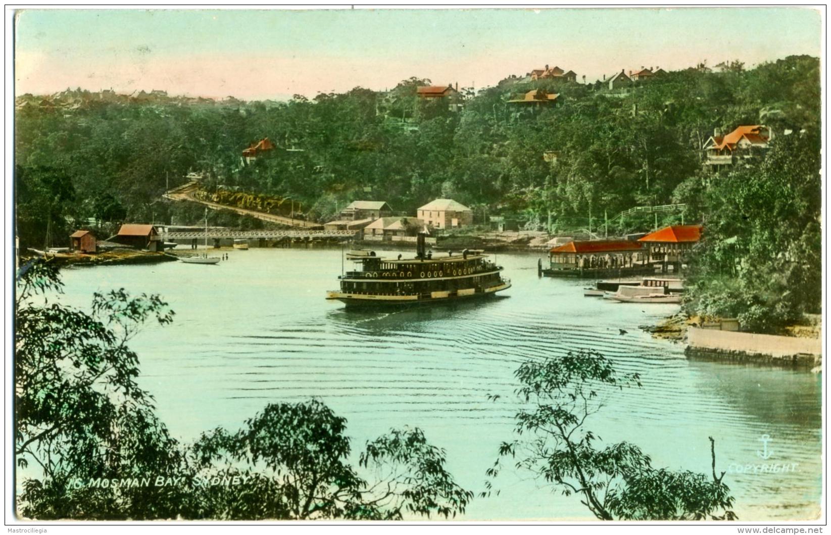 AUSTRALIA  Sydney Per Gazzuolo Mantova  Postcard Mosman Bay - Covers & Documents