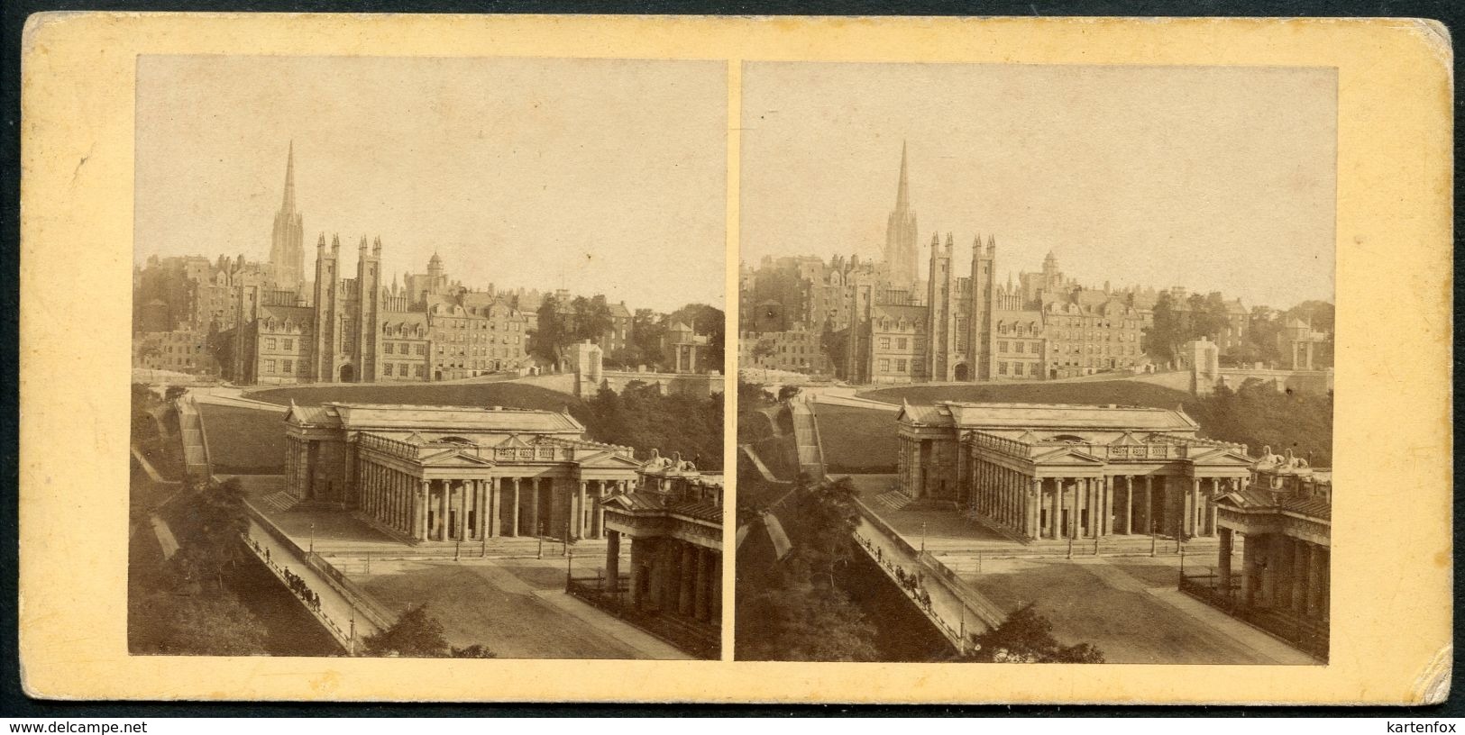 Edinburgh, Stereo-Foto, National Galleries, And Free Church College, - Sonstige & Ohne Zuordnung