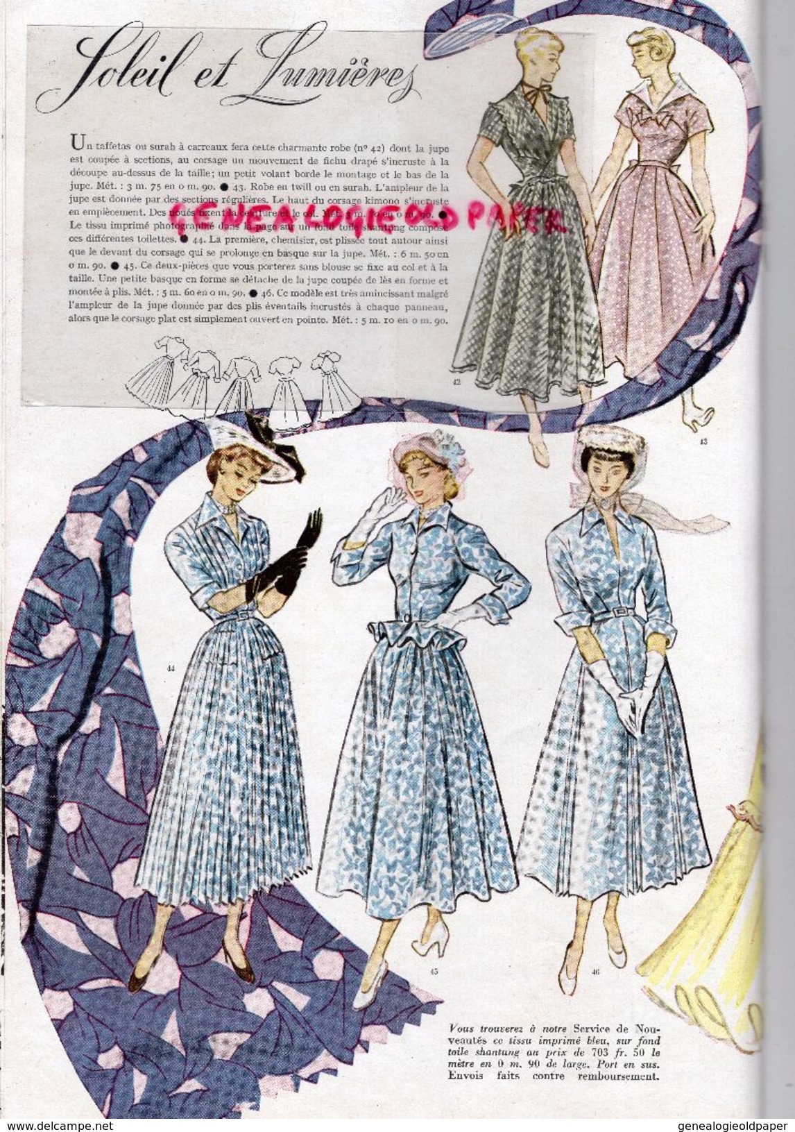 REVUE MODES & TRAVAUX-JUIN 1948- N° 570- ALEX RAKOFF-PARFUM COTY-SCANDALE LINGERIE-MODE - Fashion
