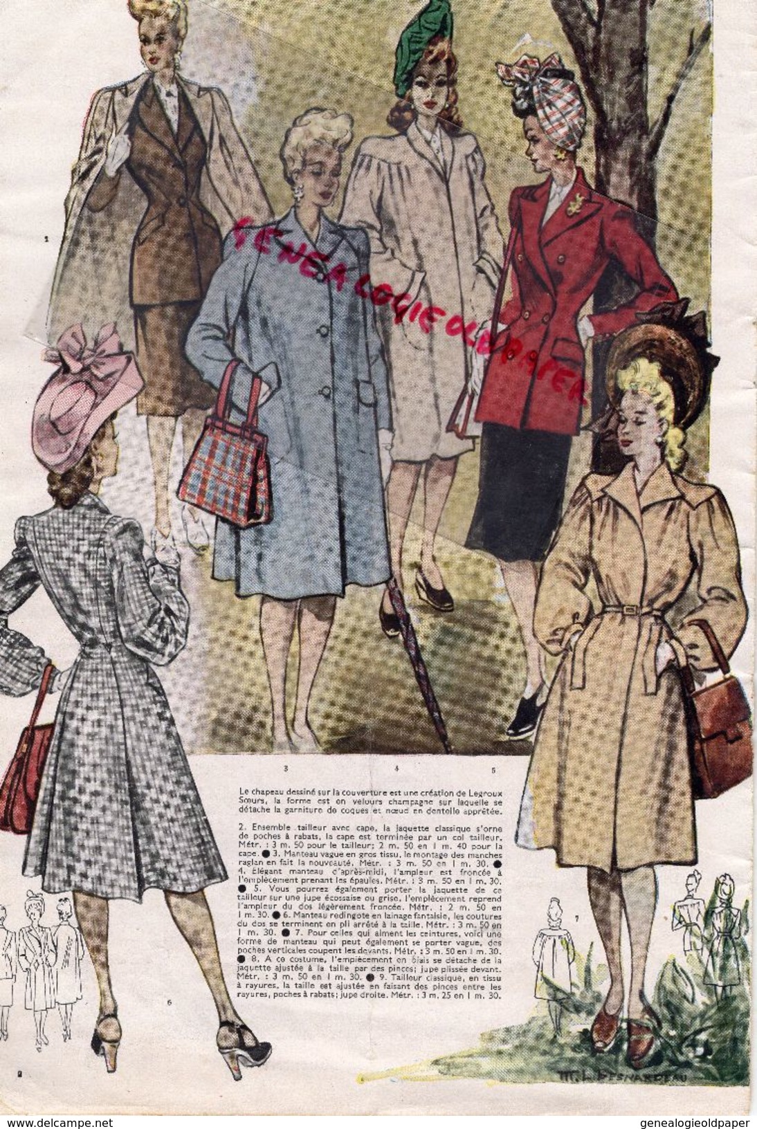 REVUE MODES & TRAVAUX-AVRIL 1943-N° 530- CHAPEAU LEGROUX- - Fashion