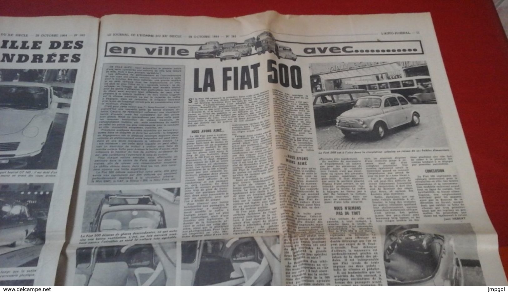 L'Auto-Journal N°362 Octobre 1964 Johnny Hallyday, Fiat 500, Triumph Spitfire, 1000 Km De Paris, Tour De Corse - Auto/Motor