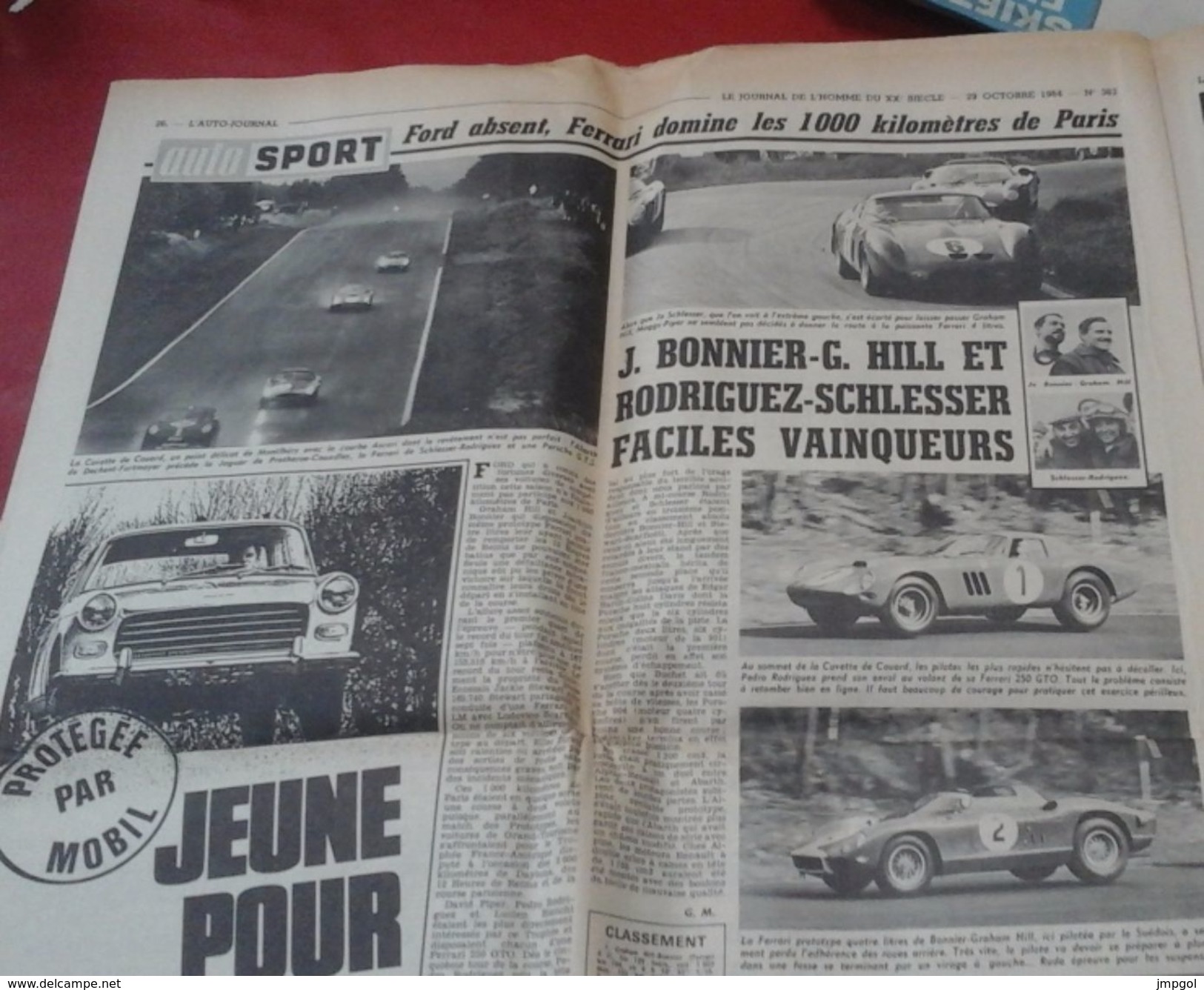 L'Auto-Journal N°362 Octobre 1964 Johnny Hallyday, Fiat 500, Triumph Spitfire, 1000 Km De Paris, Tour De Corse - Auto/Motor