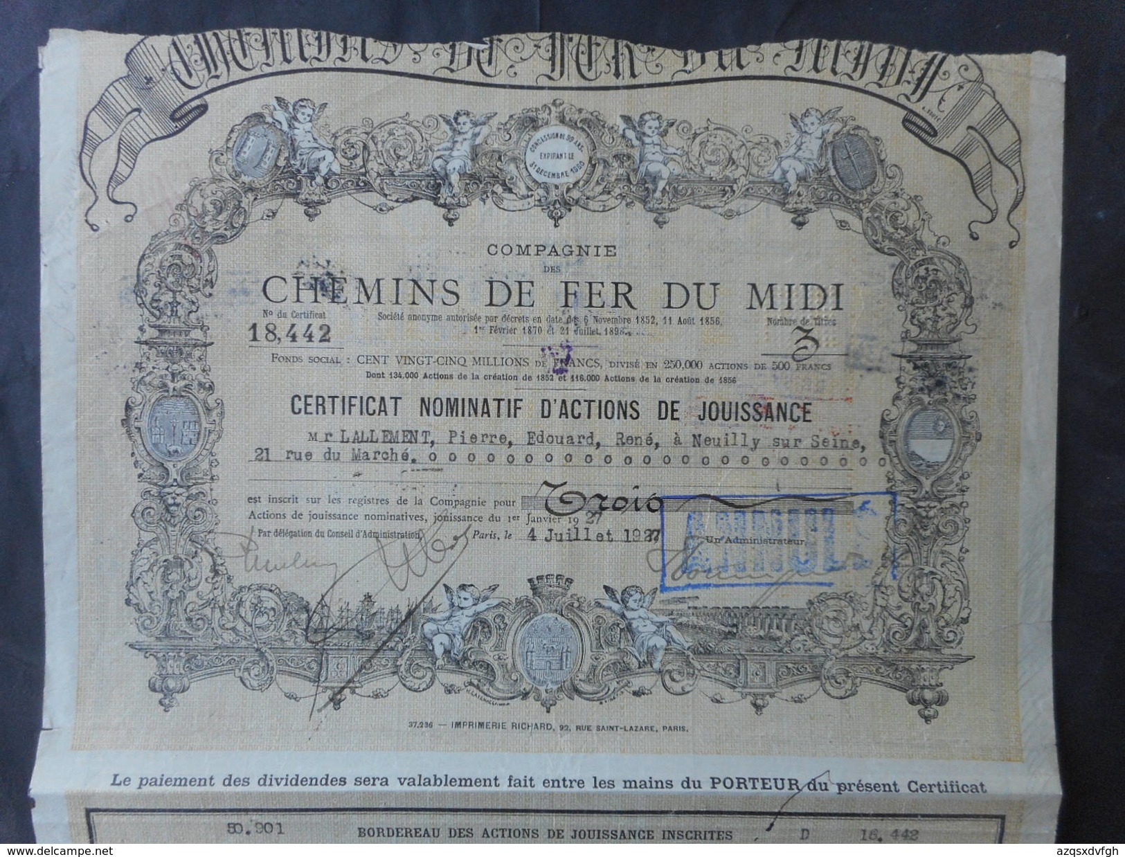 CHEMINS De FER Du MIDI 1923 - Chemin De Fer & Tramway