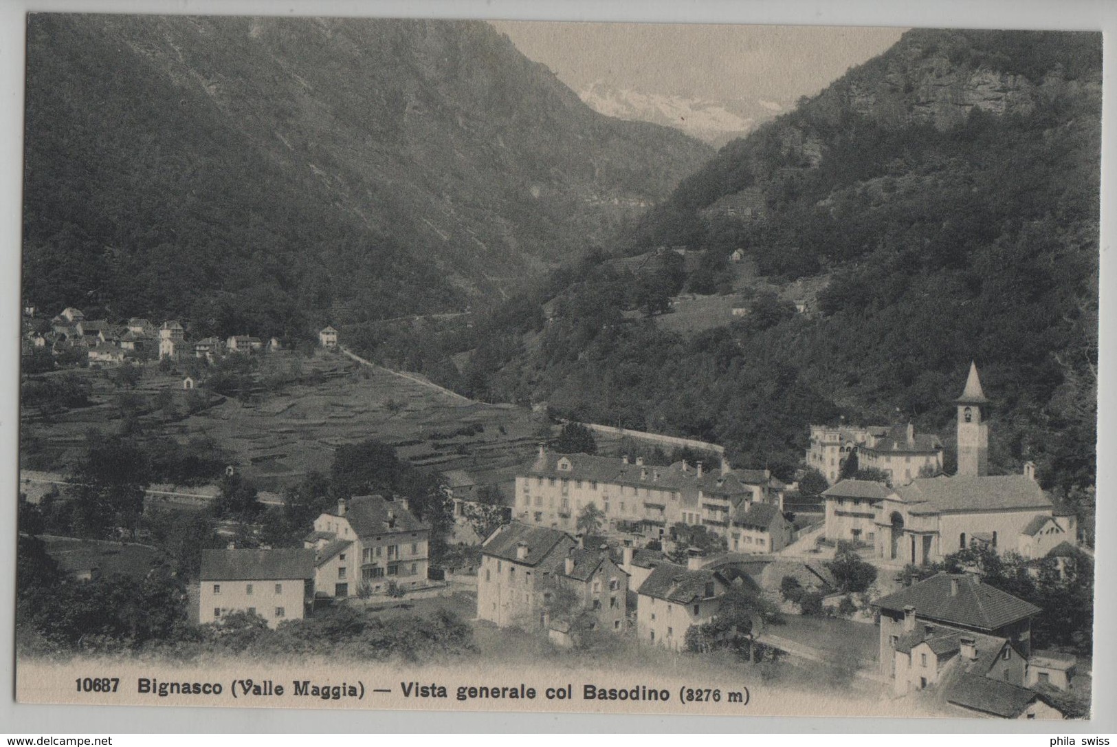 Bignasco (Valle Maggia) - Vista Generale Col Basodino - Maggia