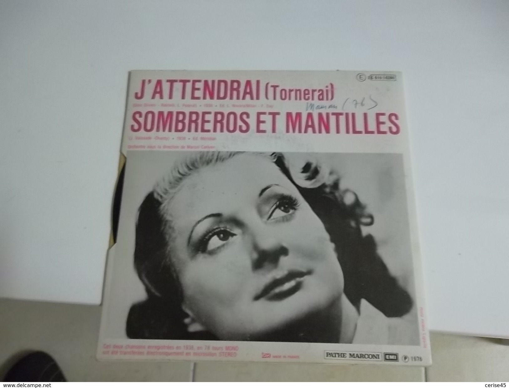 RINA KETTY..J'ATTENDRAI VERSION ORIGINALE 1938 SOMBREROS ET MANTILLES - Autres - Musique Française