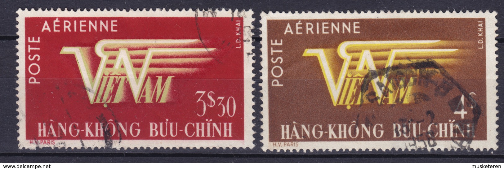 Vietnam 1952 Mi. 74-75 Flugpost Poste Arienne - Vietnam