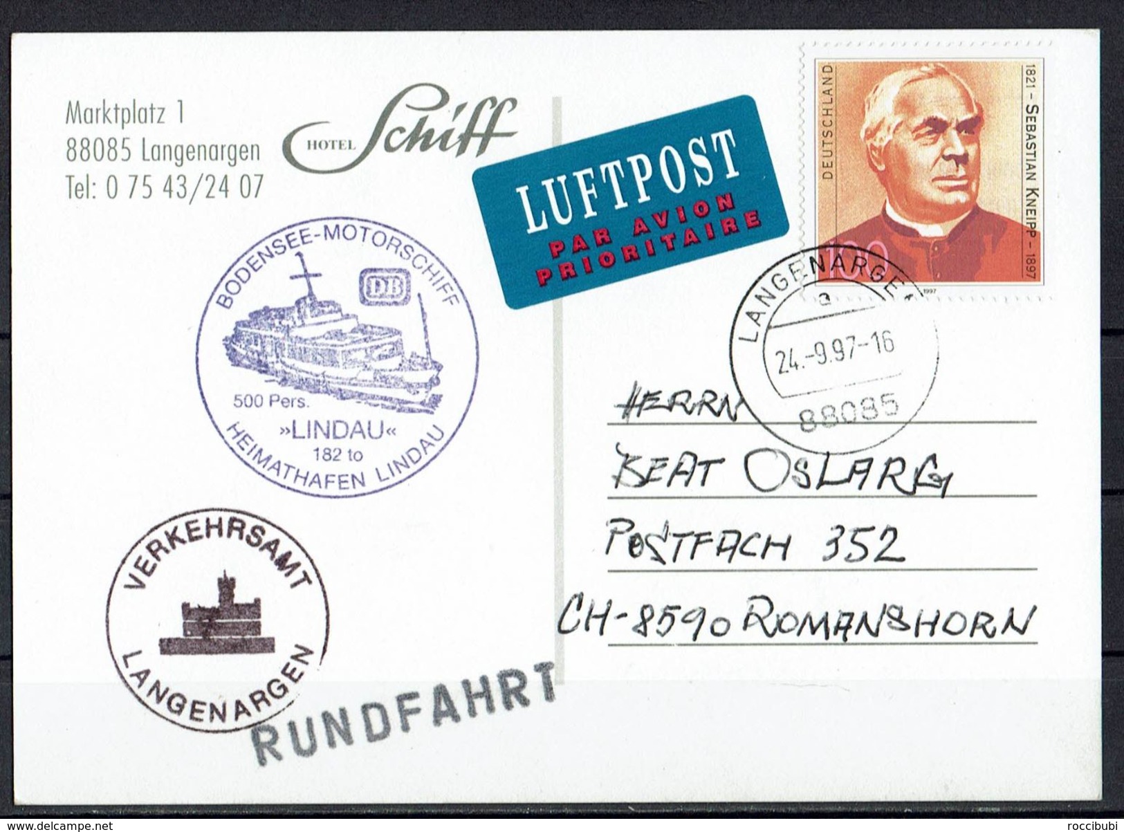 Schiffahrt Bodensee, Sonderstempel & Marke - Ferries