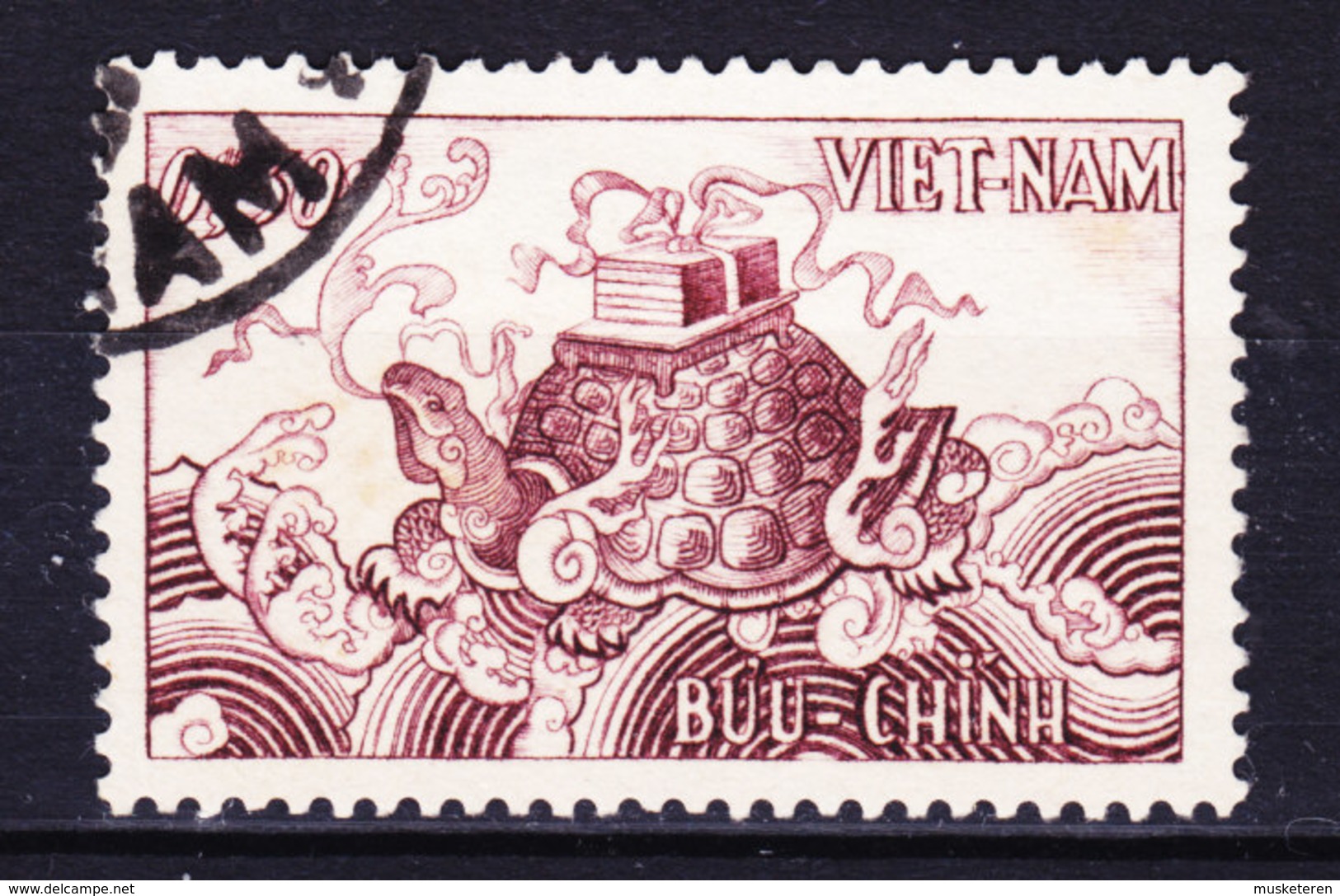 Vietnam 1955 Mi. 98   0.30 P Genfer Abkommens Glückbringende Schildkröte Turtle Tortoise - Vietnam