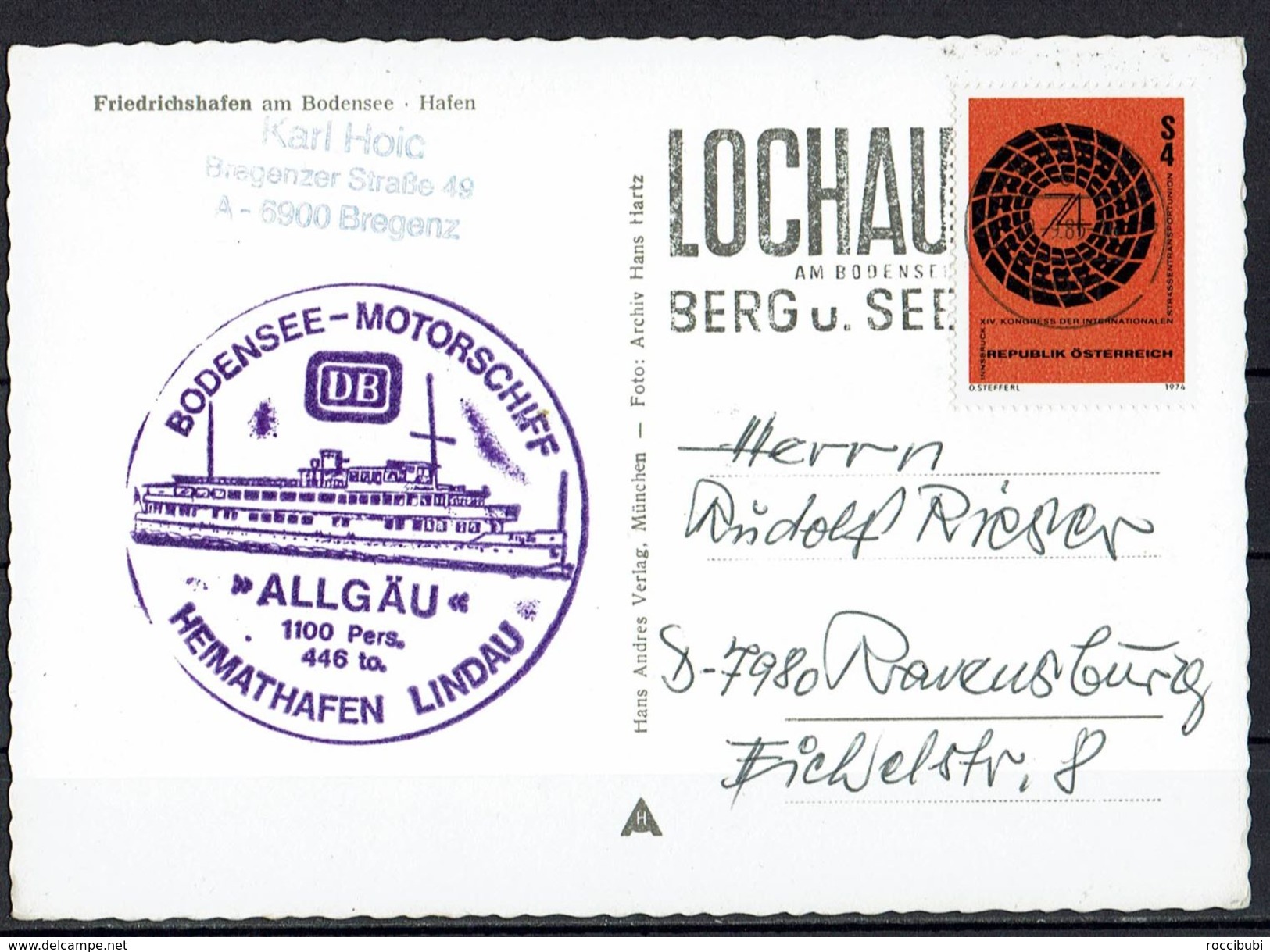 Schiffahrt Bodensee, Sonderstempel & Marke - Ferries