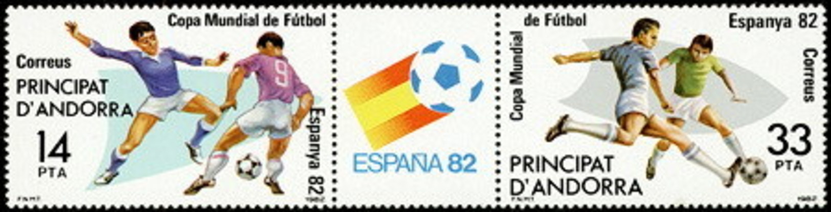 Andorra 159/60 ** Futbol 1982 - Unused Stamps