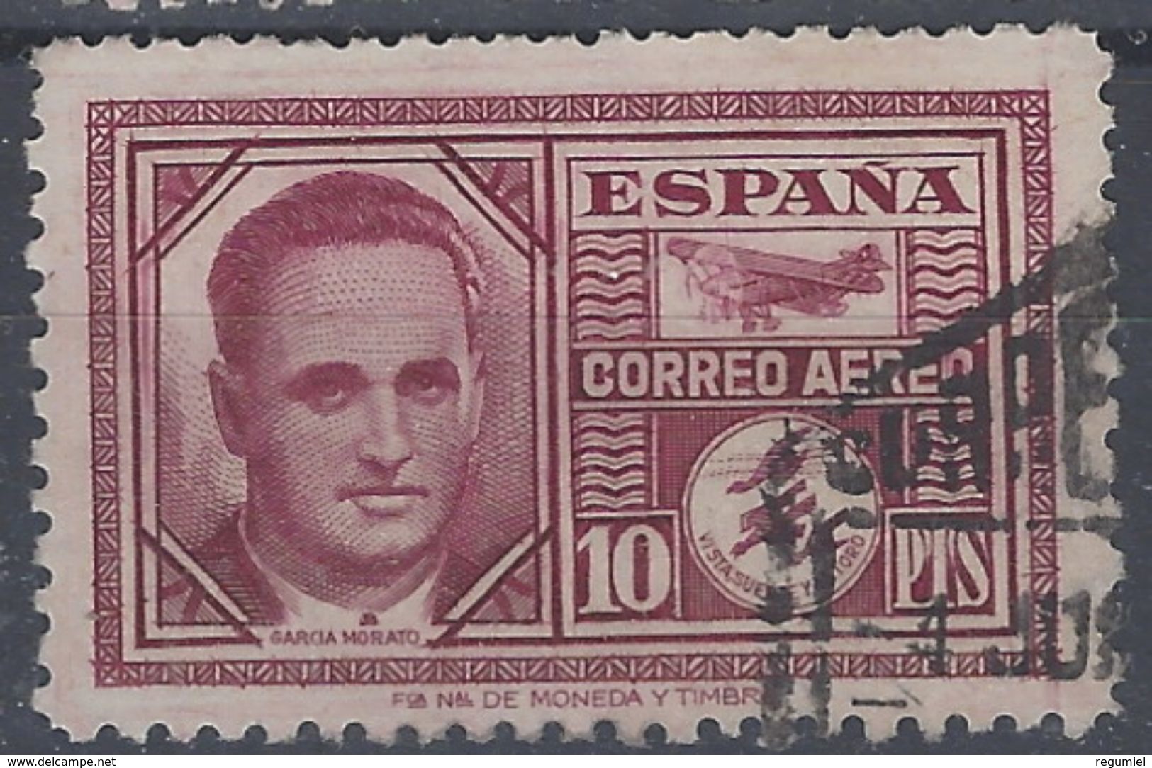 España U 0992 (o) Garcia Morato. 1945. Foto Exacta - Gebraucht