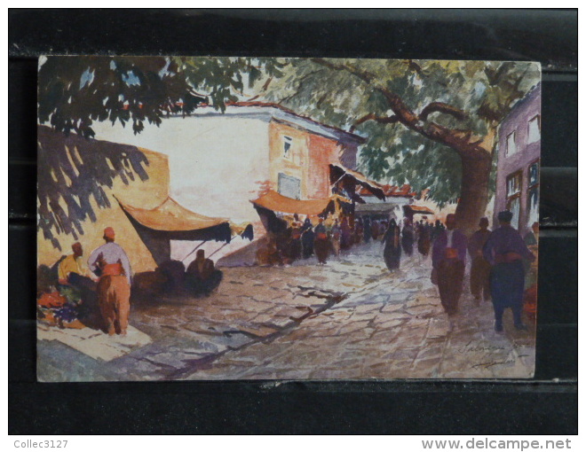 F17 - Illustrateur - Salonique - Marché Dans La Ville Haute - 1918 - Other & Unclassified