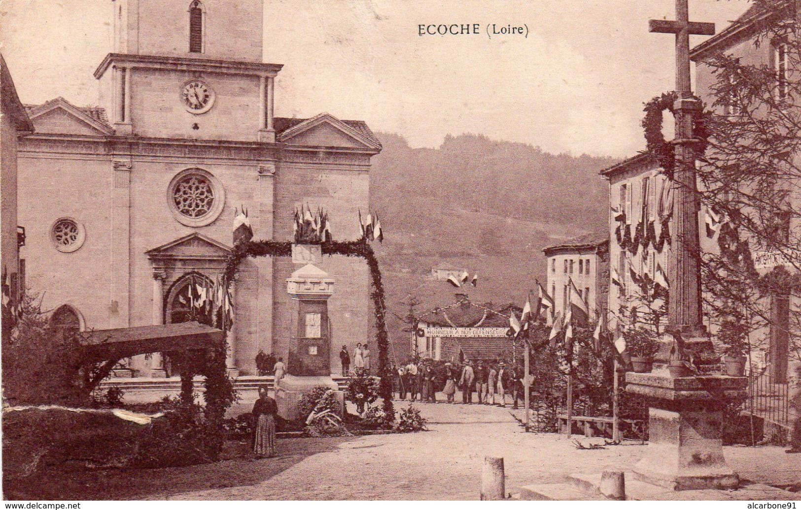 ECOCHE - La Place, L'Eglise - Retour Des Conscrits - Autres & Non Classés