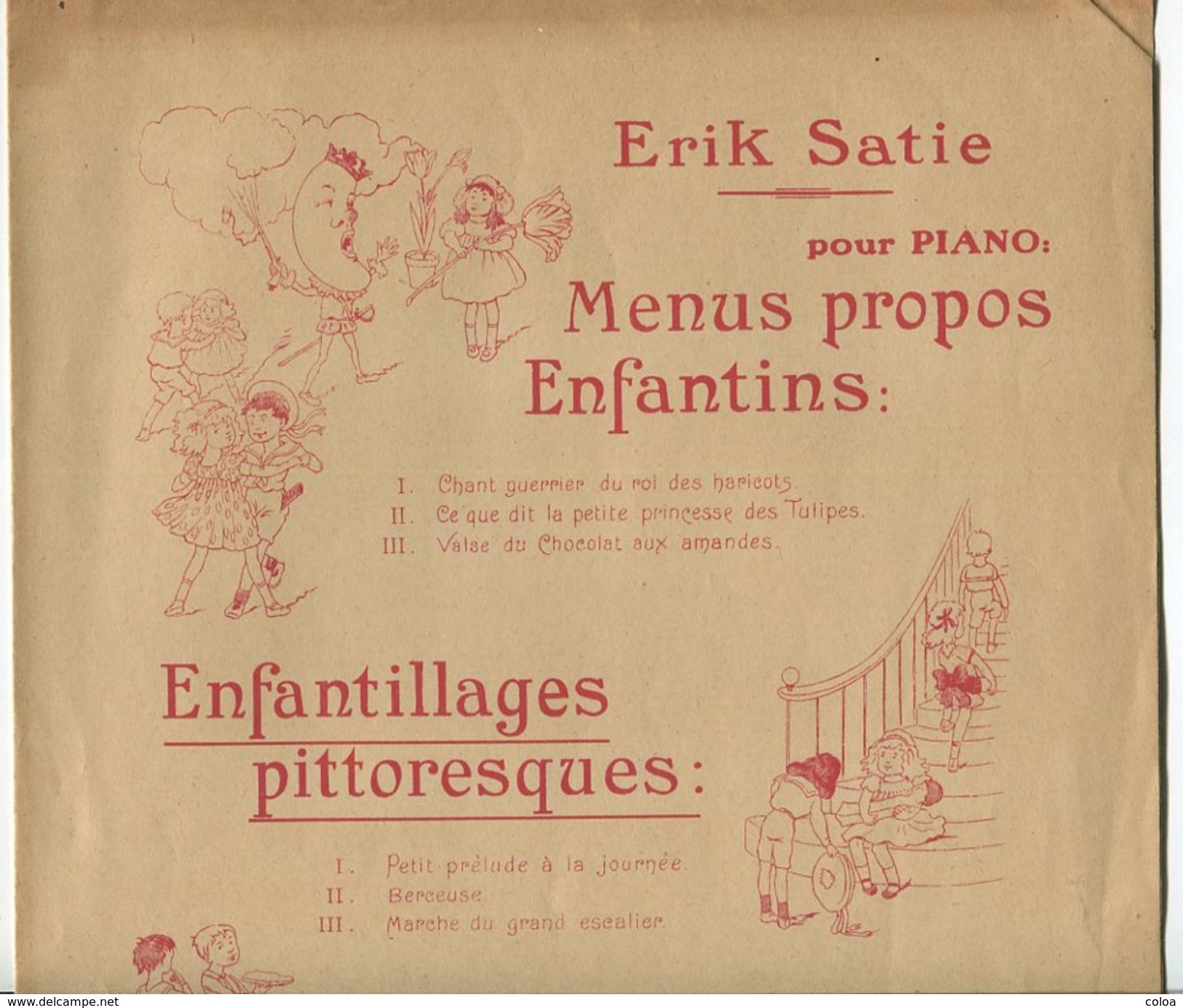 Partition Erik SATIE Enfantillages Pittoresques EO 1914 - S-U