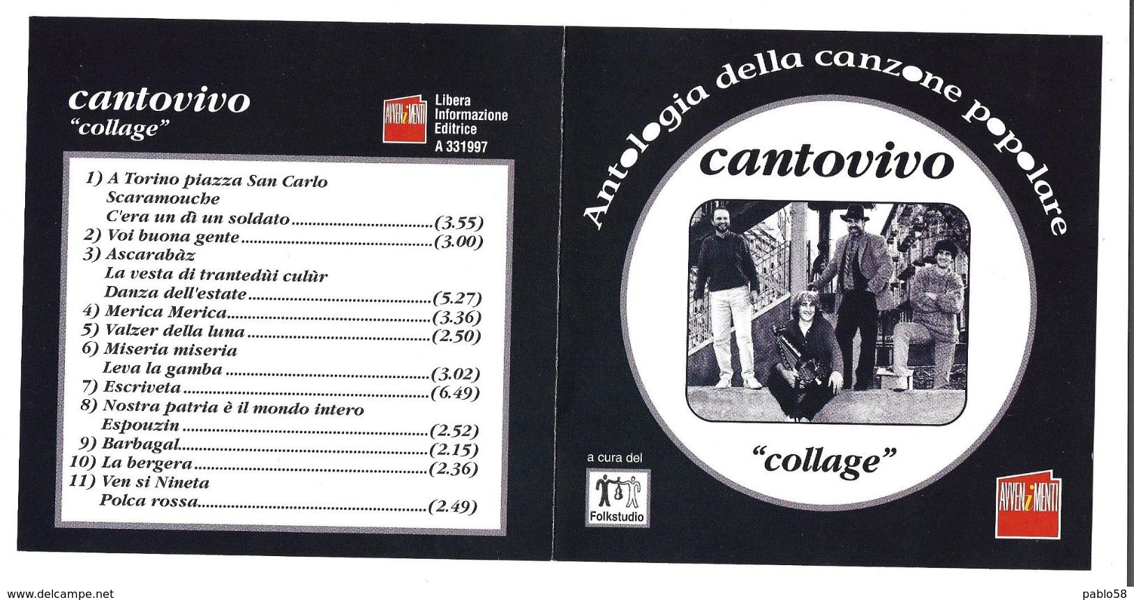 Cantovivo Collage Antologia Della Canzone Popolare - Musiche Del Mondo