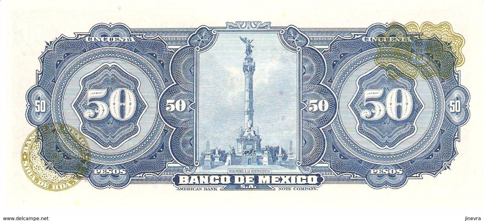 MEXICO 50 PESOS 1972 PICK 49u UNC - Mexico