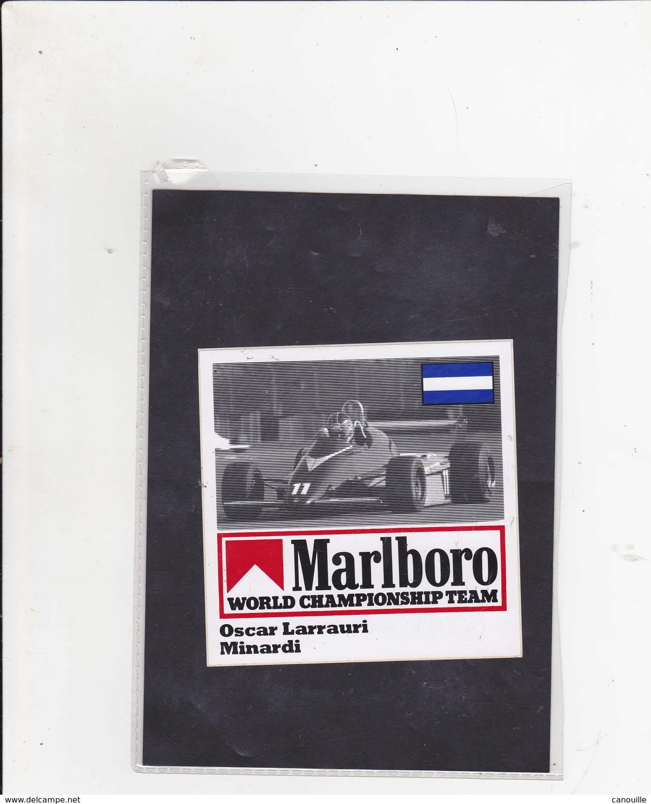 Sticker Marlboro - Oscar Larrauri - Minardi - Car Racing - F1